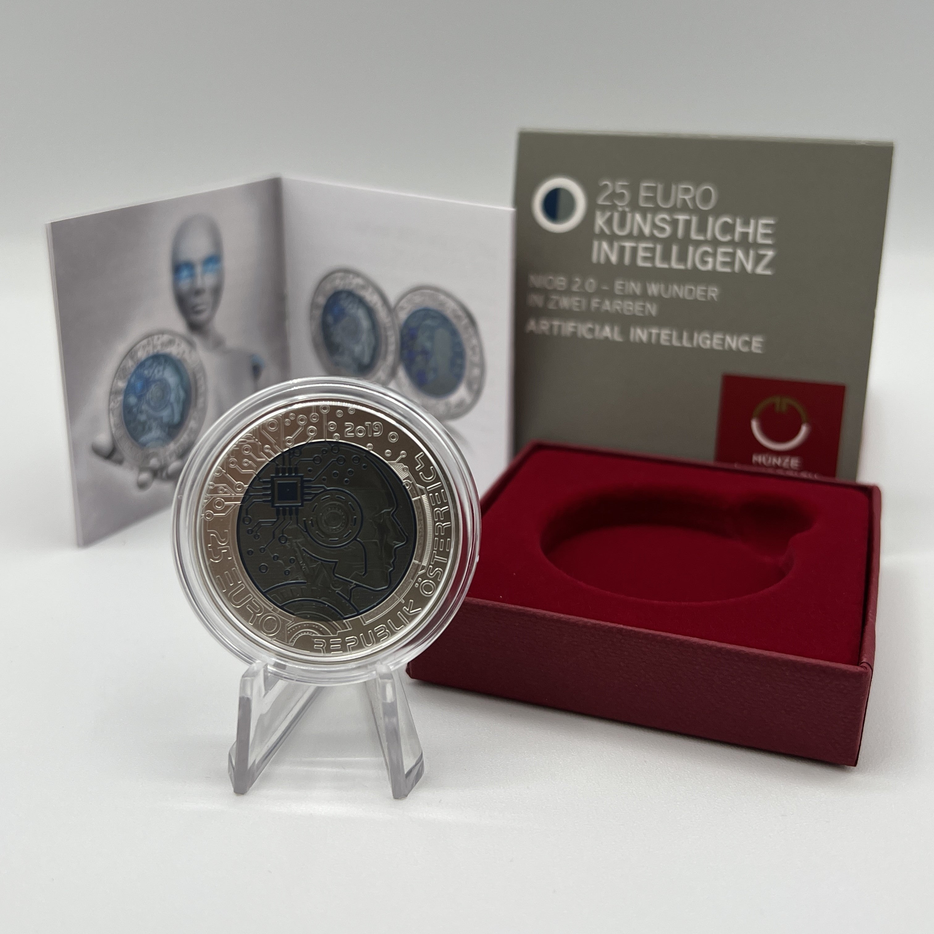 2019 Inteligência Artificial - 25€ Áustria Niobium Proof